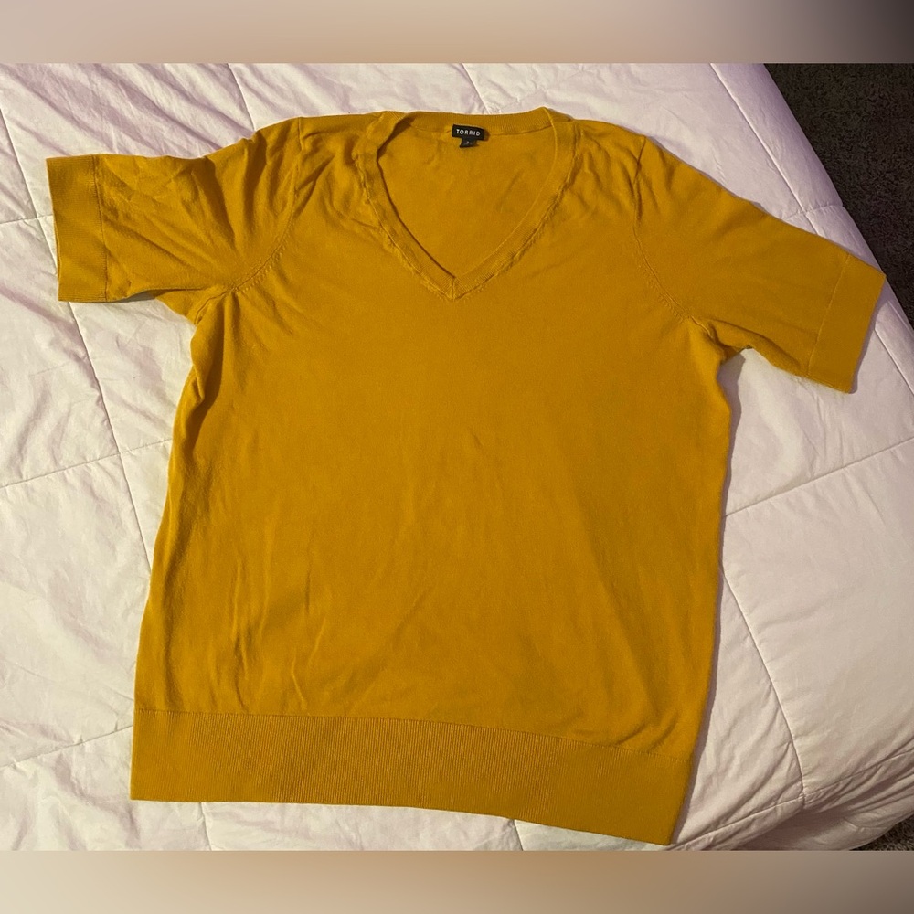Torrid Women’s Yellow V-Neck Sweater